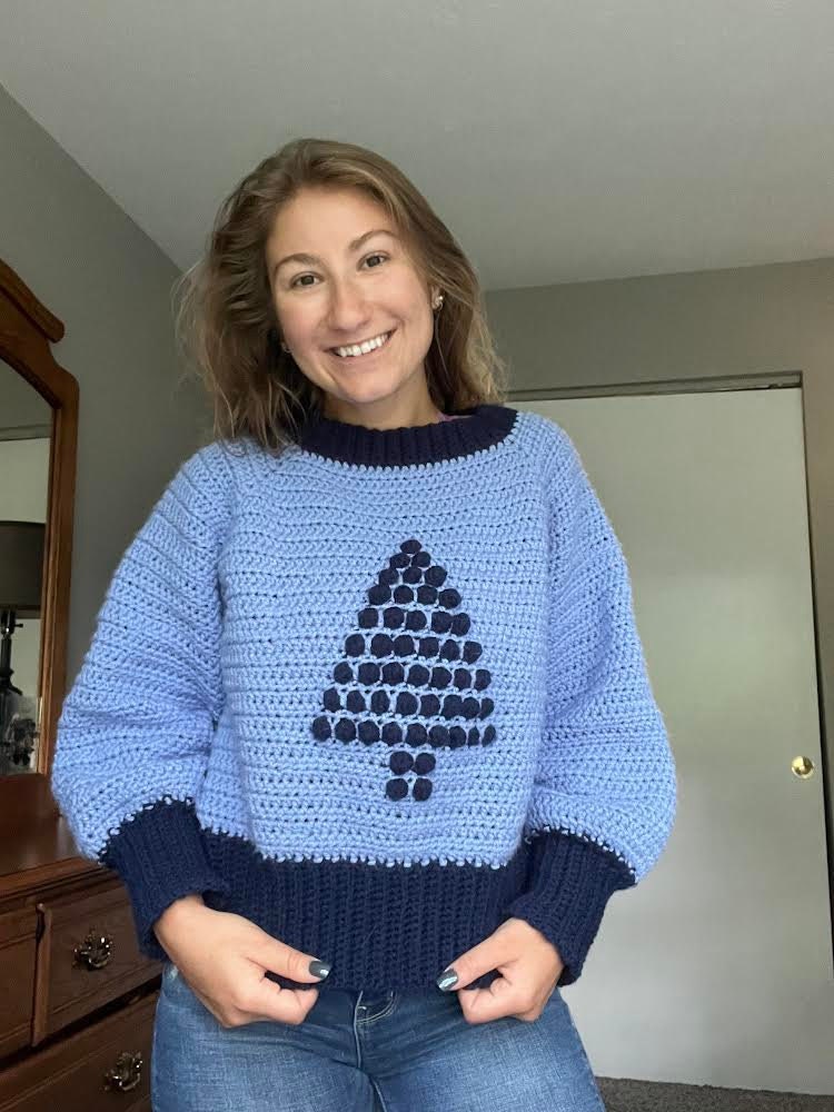 Christmas Tree Jumper - Adult crochet pattern - downloadable PDF