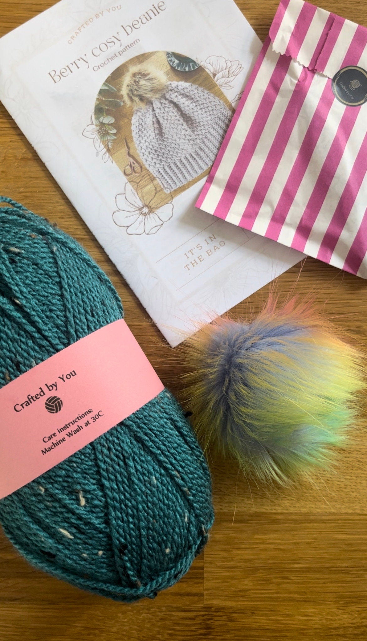 Beanie hat crochet kit - perfect gift for crafty beginners!
