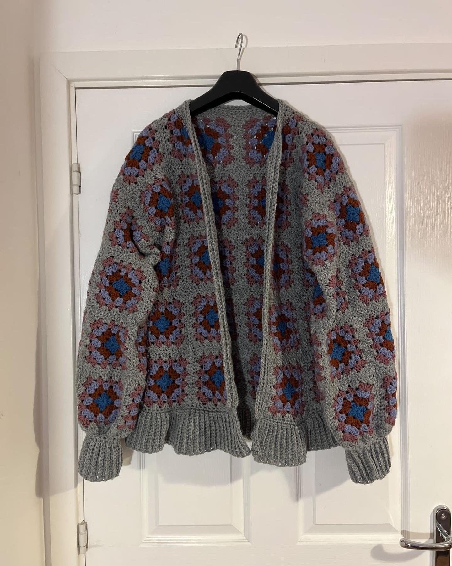 Granny Square Cardigan - crochet pattern - downloadable PDF