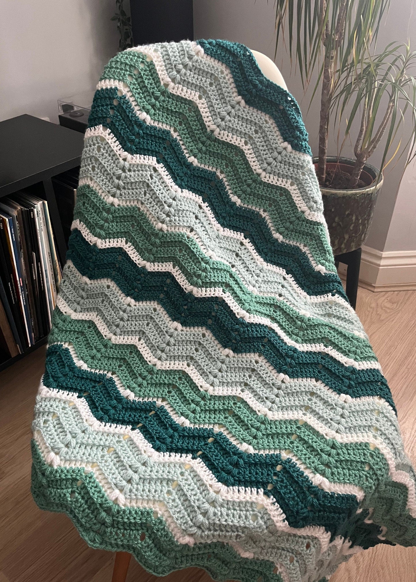 Riptide blanket crochet pattern - downloadable PDF
