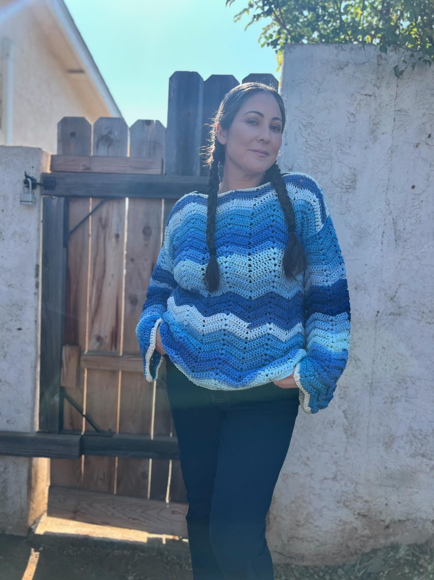 Riptide Jumper - crochet pattern - downloadable PDF
