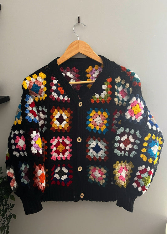 Granny Square Cardigan - crochet pattern - downloadable PDF