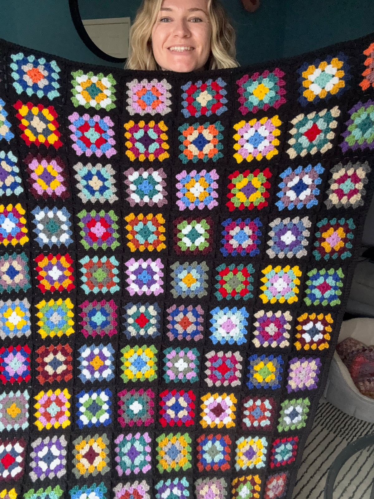 Granny Squares blanket crochet pattern - downloadable PDF