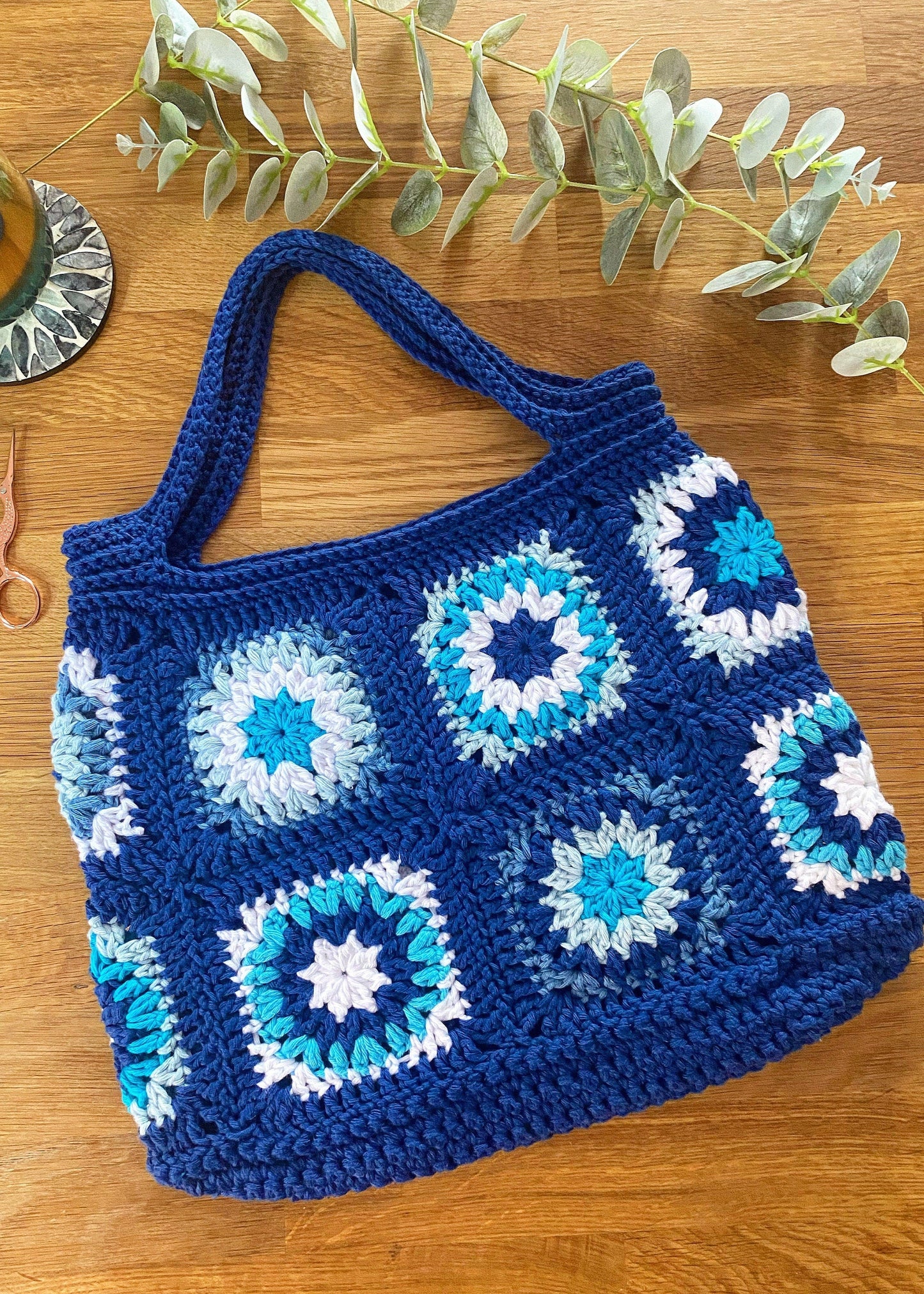 Sandy Shores granny square bag crochet pattern - downloadable PDF