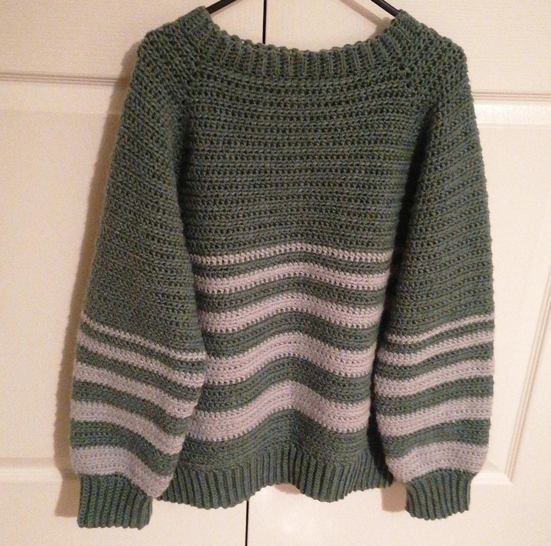 Crescendo jumper/sweater - crochet pattern - downloadable PDF