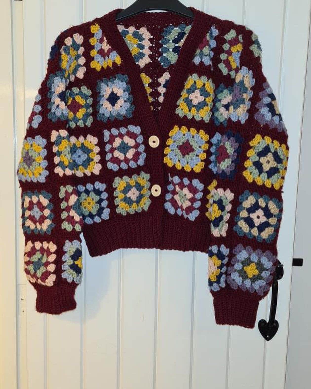 Granny Square Cardigan - crochet pattern - downloadable PDF