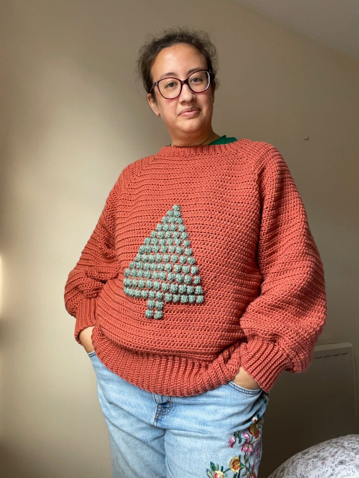 Christmas Tree Jumper - Adult crochet pattern - downloadable PDF
