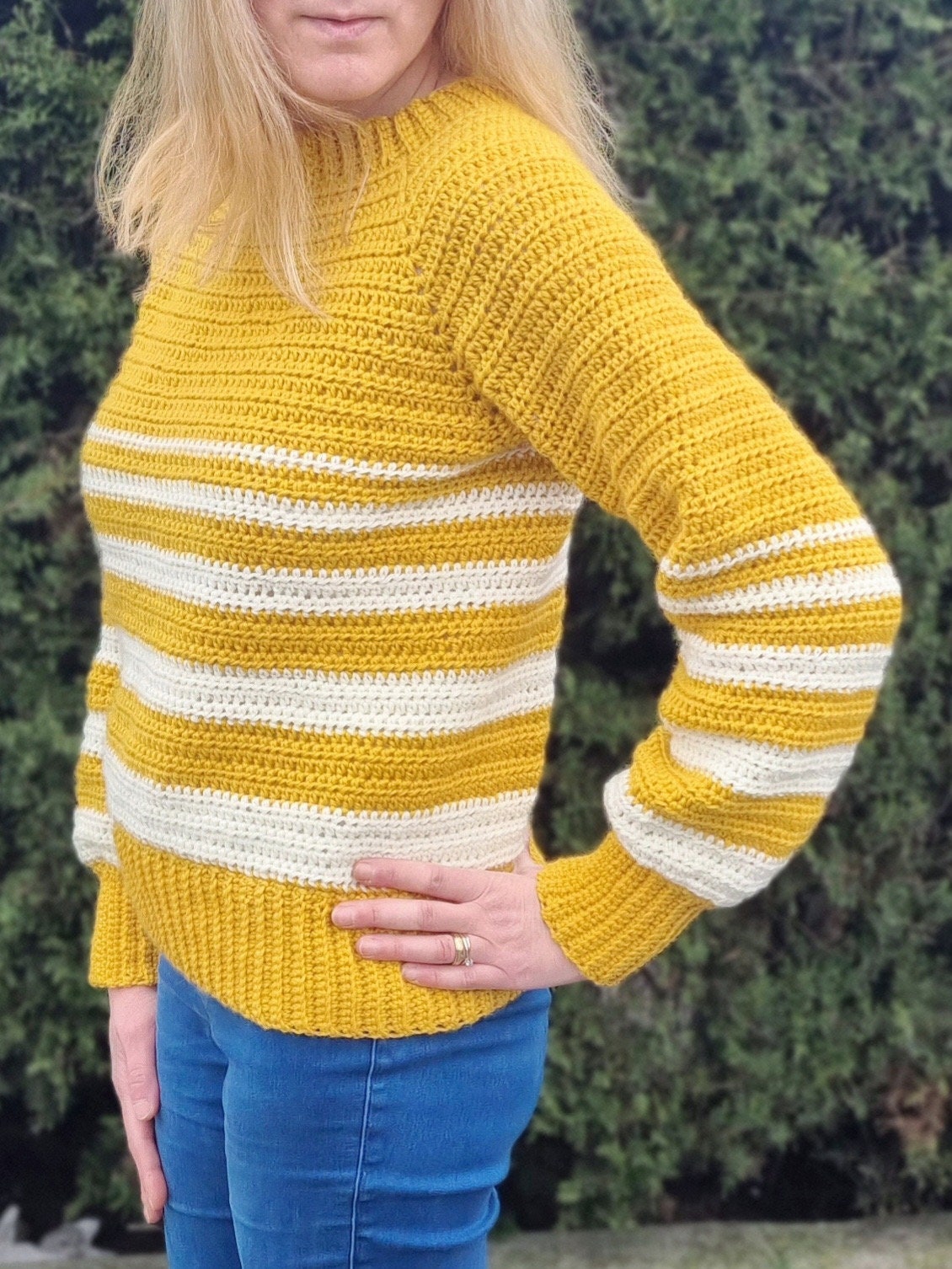 Crescendo jumper/sweater - crochet pattern - downloadable PDF