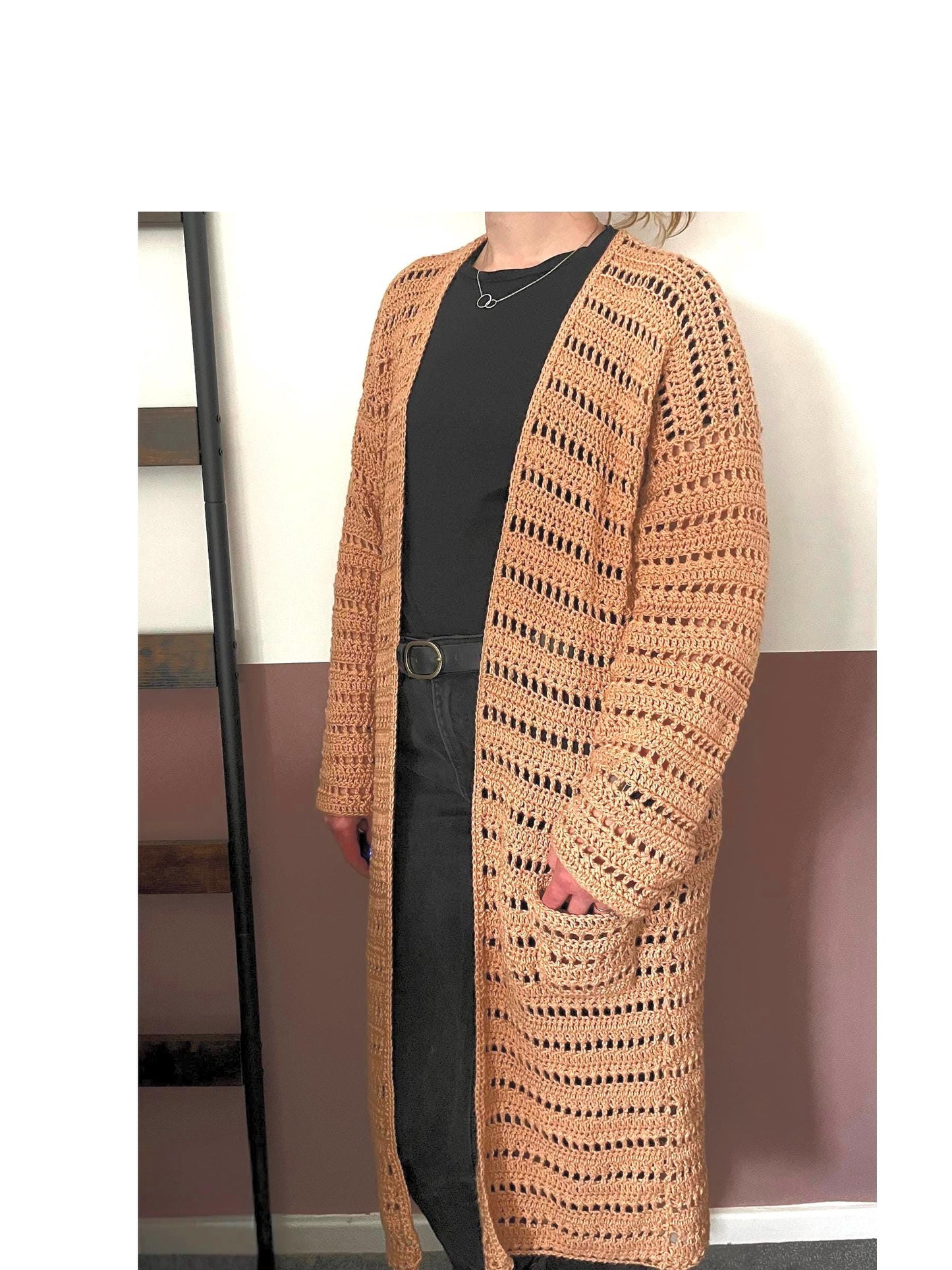 Noughts and Crosses Cardigan - crochet pattern - downloadable PDF