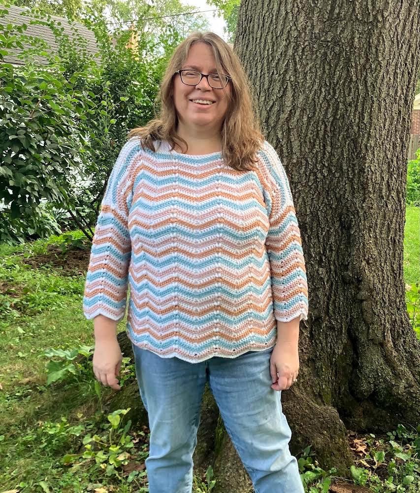 Riptide Jumper - crochet pattern - downloadable PDF