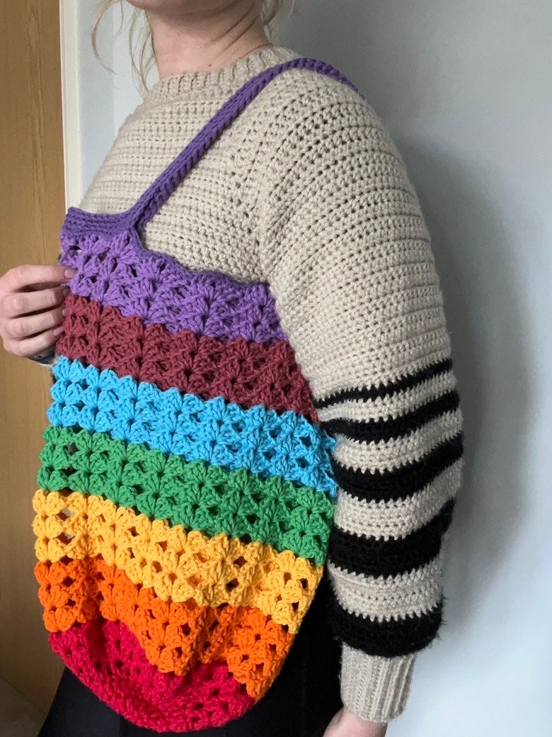 Shopper/market bag crochet pattern - downloadable PDF