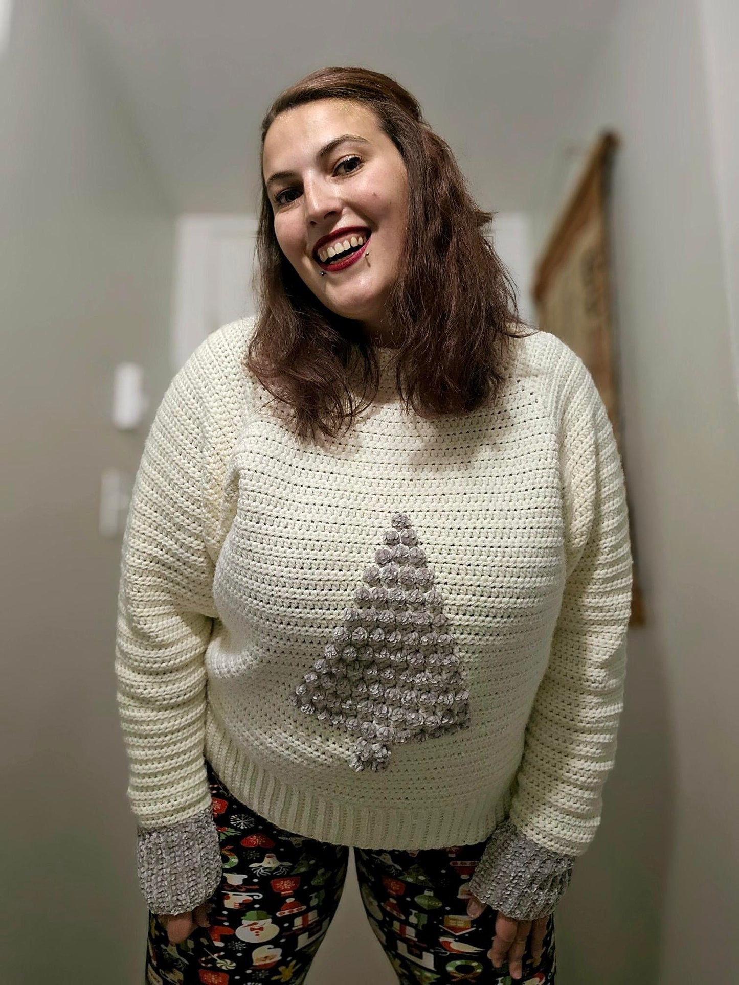 Christmas Tree Jumper - Adult crochet pattern - downloadable PDF