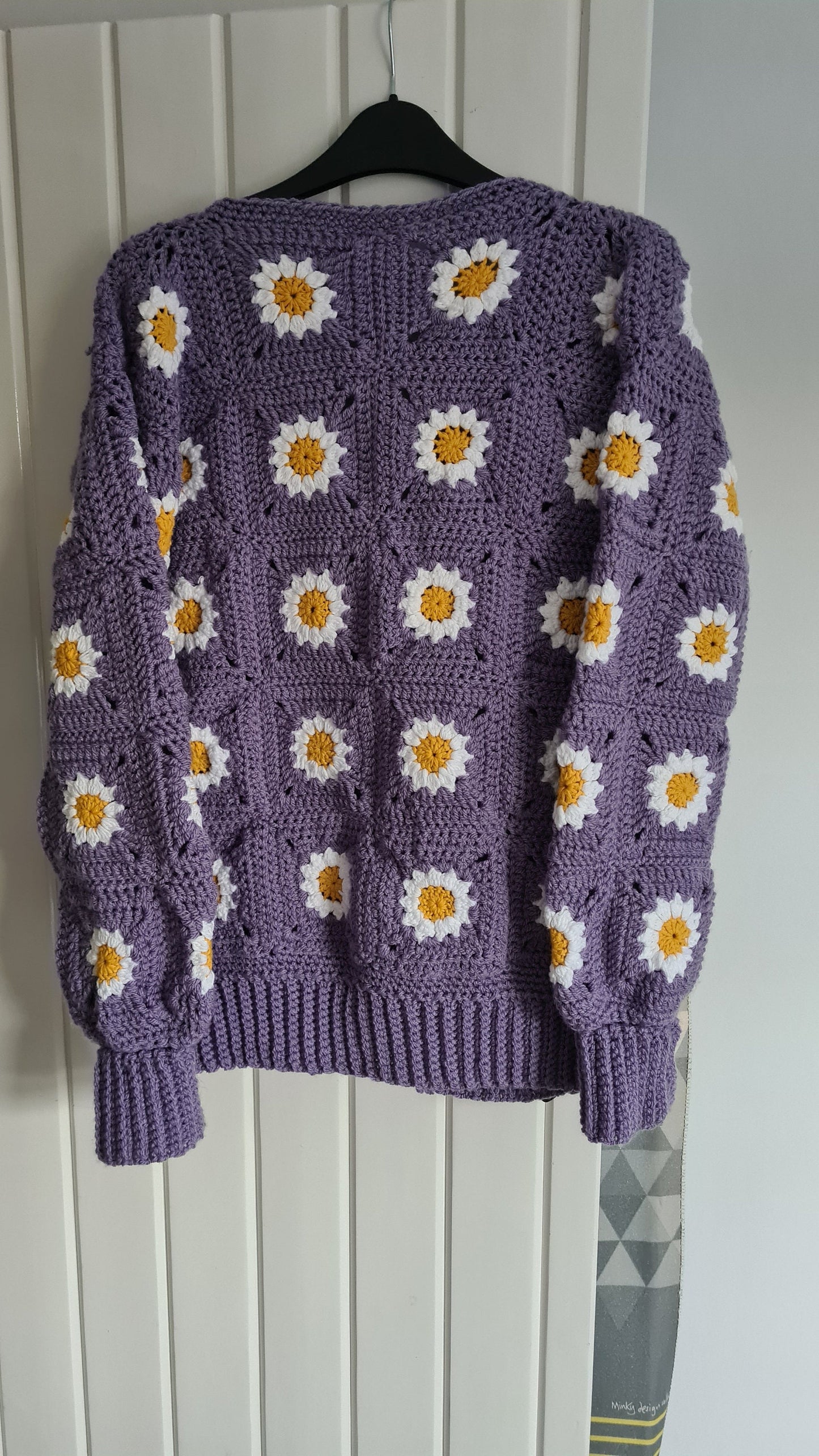 Daisy Granny Square Cardigan - crochet pattern - downloadable PDF