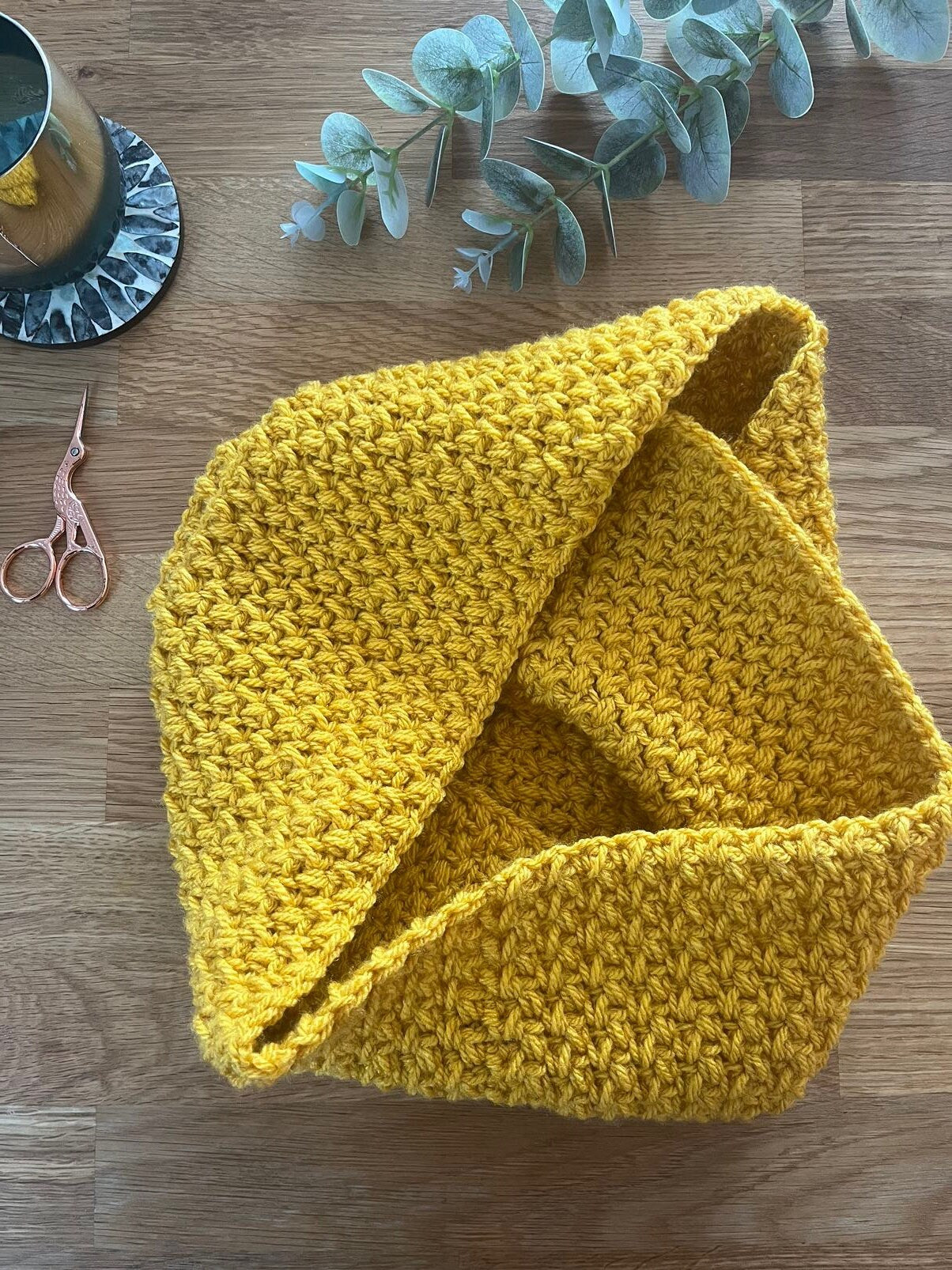 Berry cosy snood/cowl crochet pattern - downloadable PDF