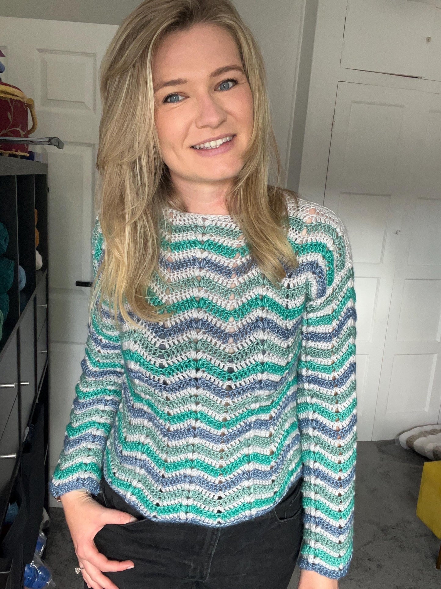 Riptide Jumper - crochet pattern - downloadable PDF