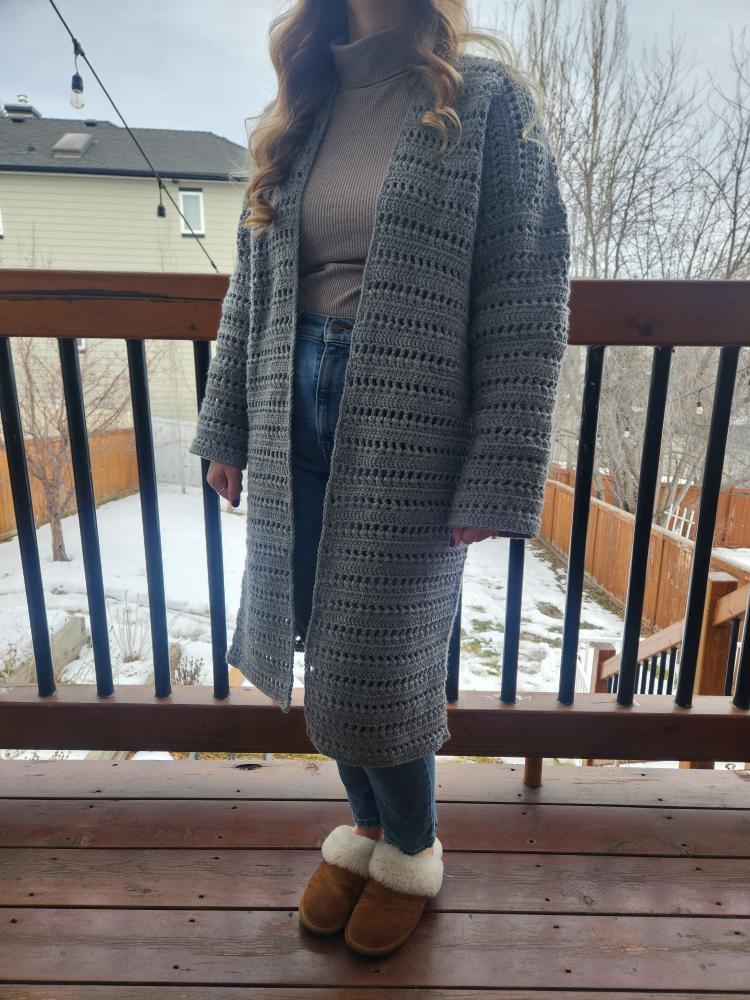 Noughts and Crosses Cardigan - crochet pattern - downloadable PDF