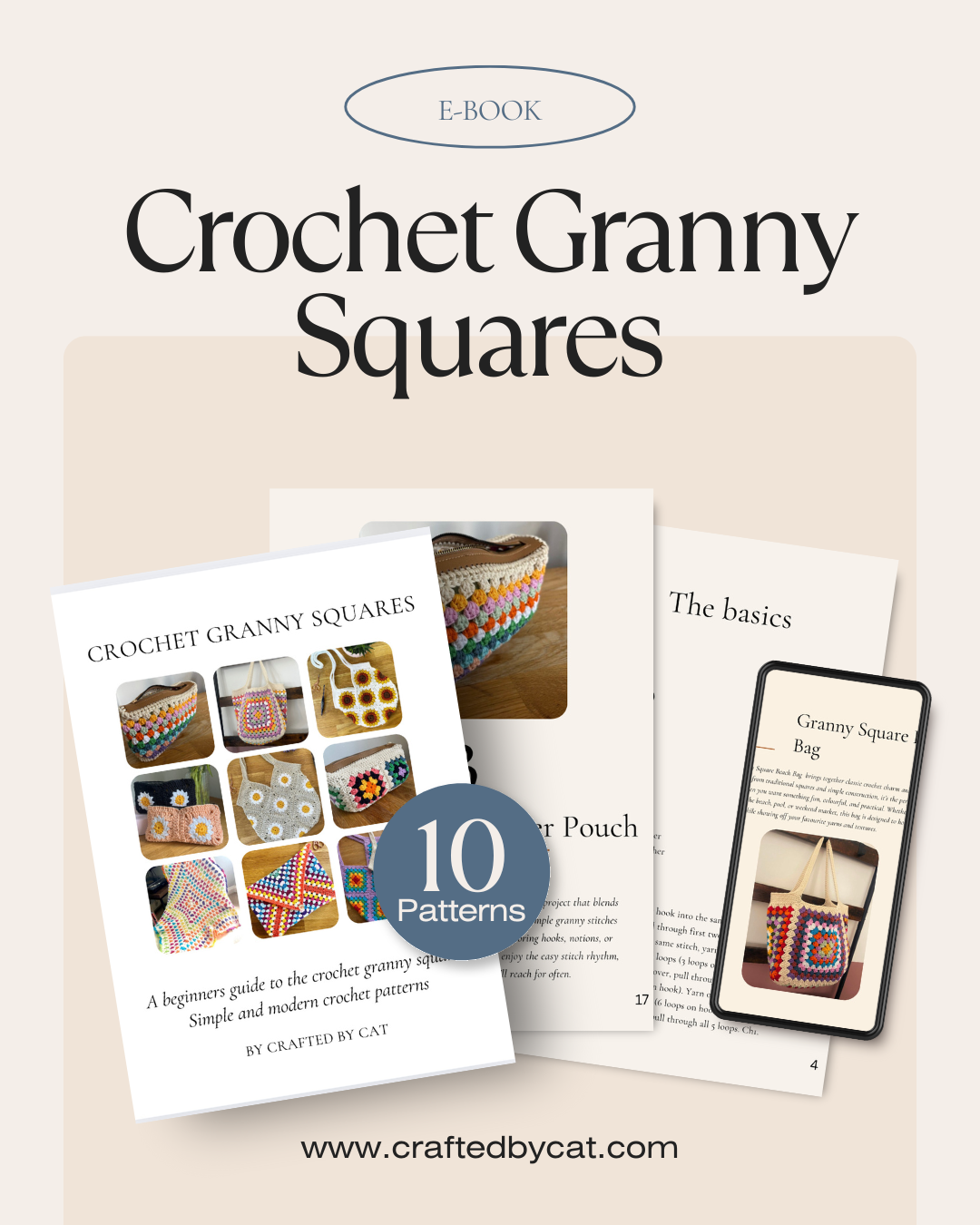 E-book - Crochet Granny Squares - 10 simple patterns