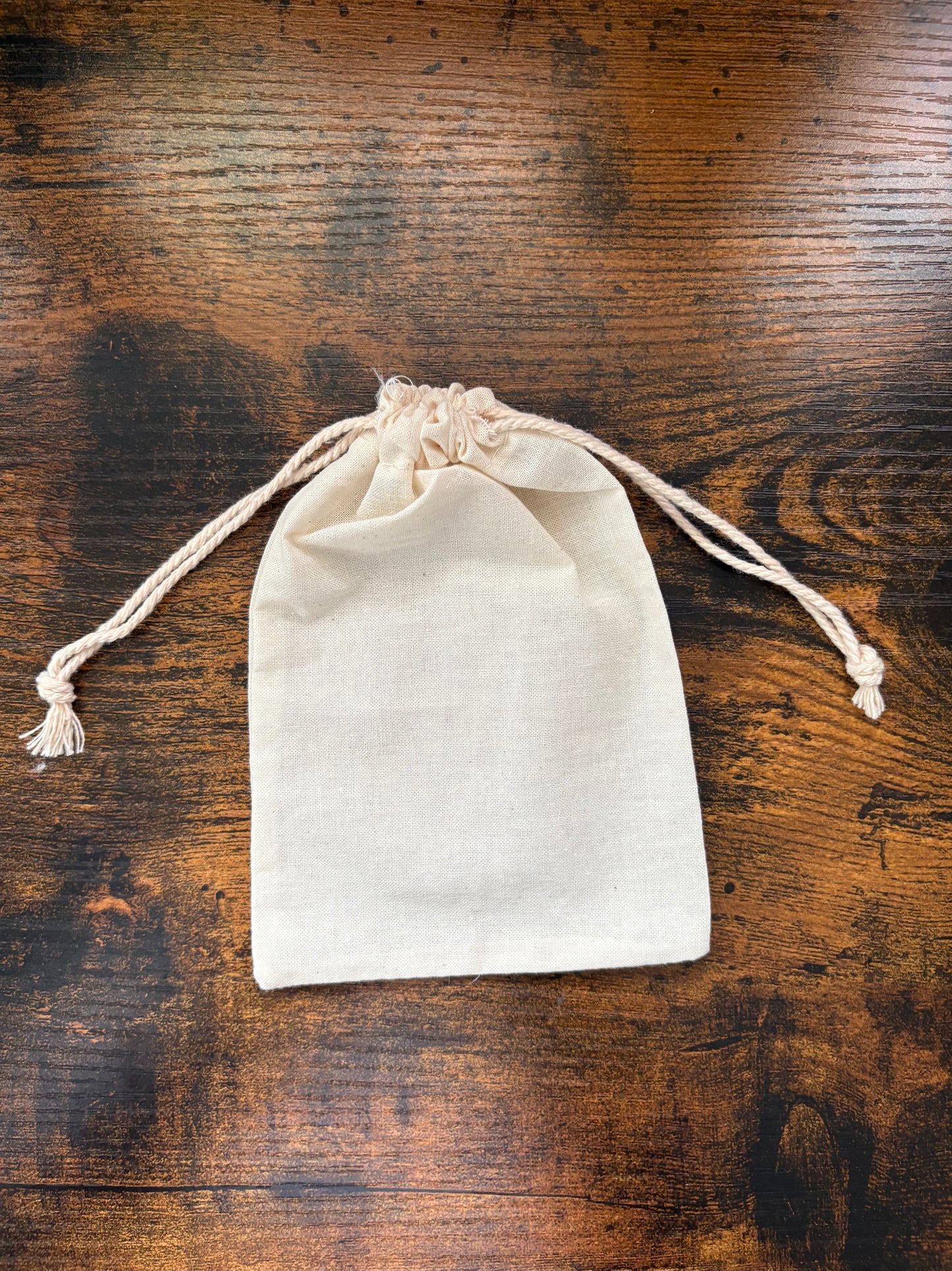 Canvas drawstring pouch