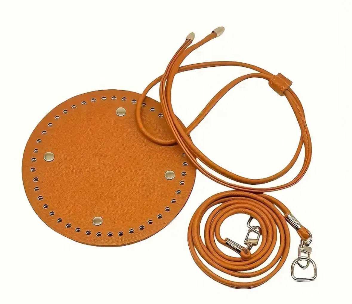 PU leather bag base and strap