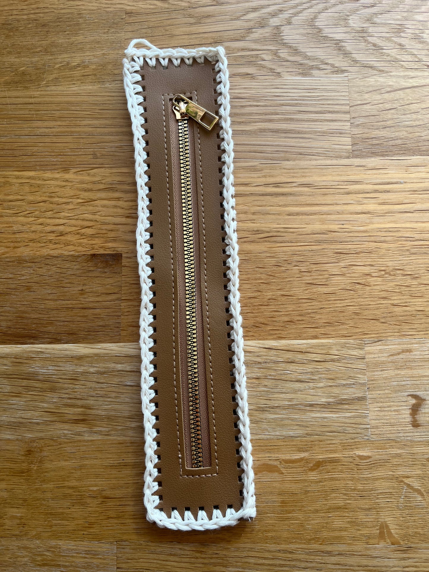 PU leather zipper