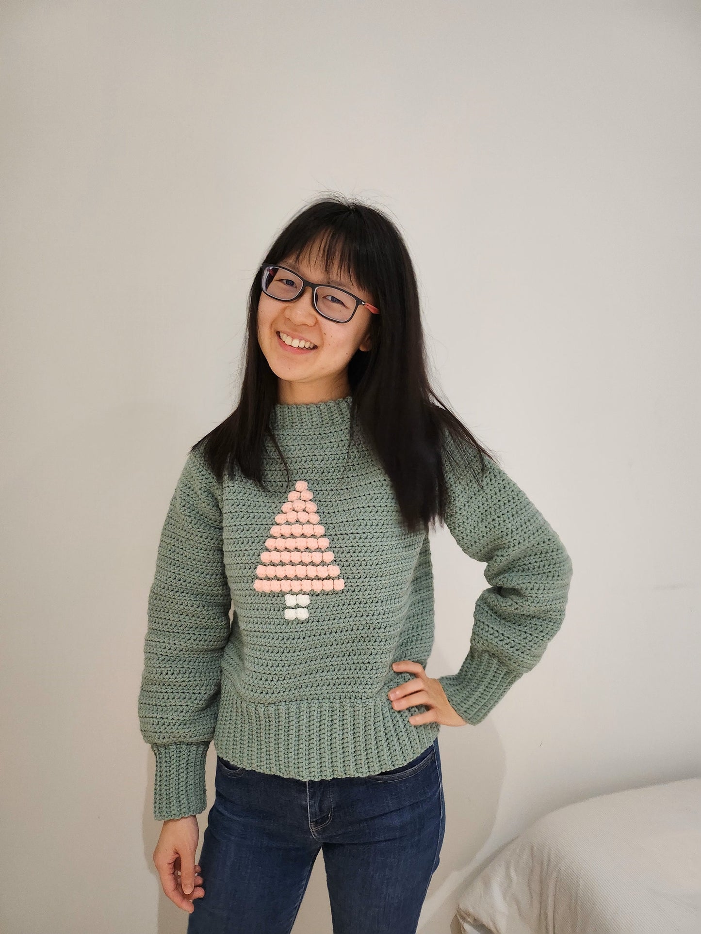 Christmas Tree Jumper - Adult crochet pattern - downloadable PDF