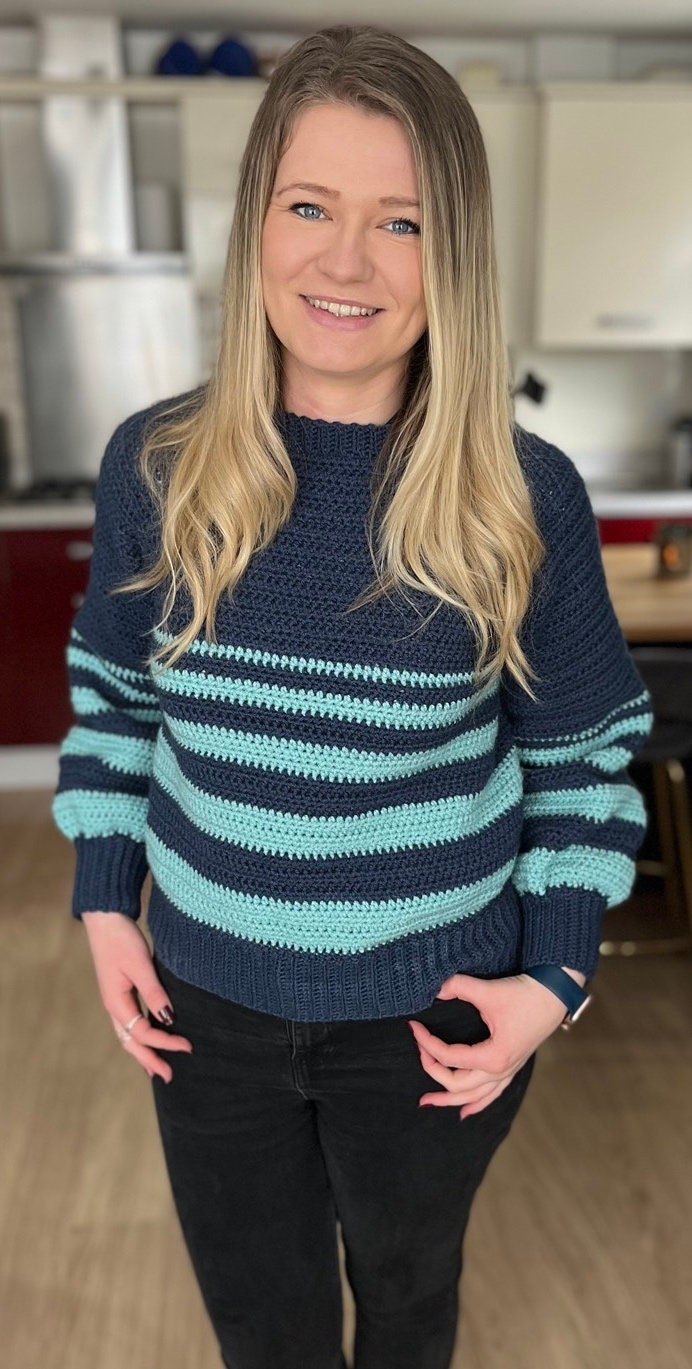 Crescendo jumper/sweater - crochet pattern - downloadable PDF