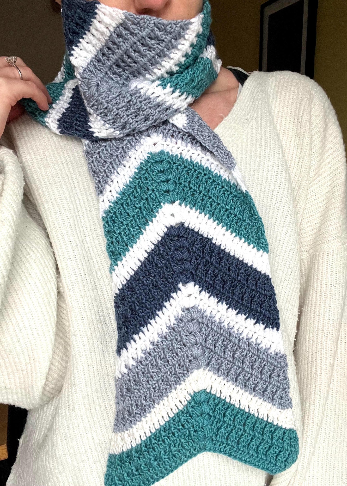 Riptide scarf crochet pattern - downloadable PDF