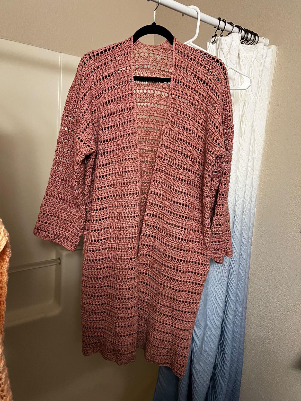 Noughts and Crosses Cardigan - crochet pattern - downloadable PDF