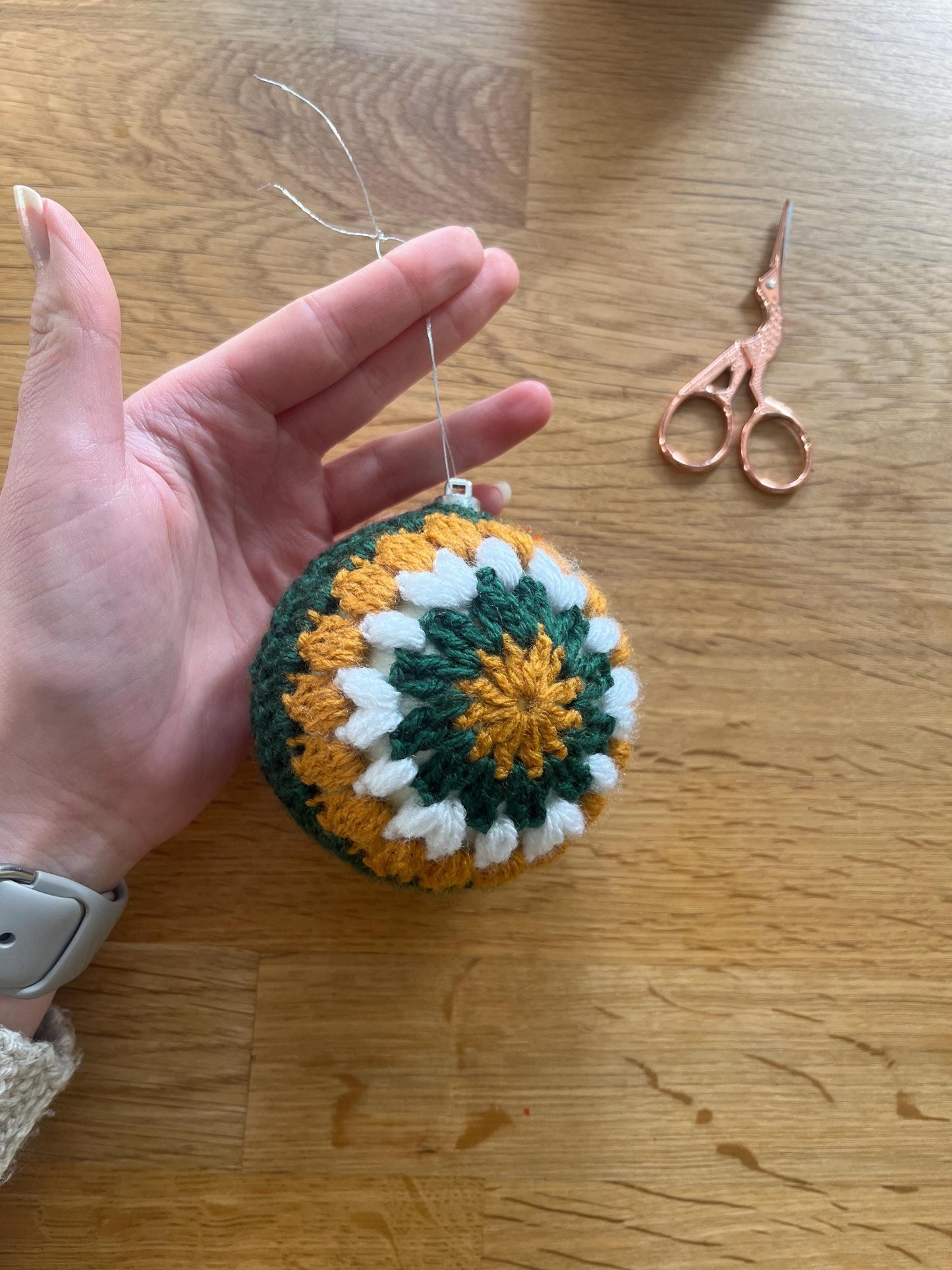 Christmas bauble crochet pattern - downloadable PDF