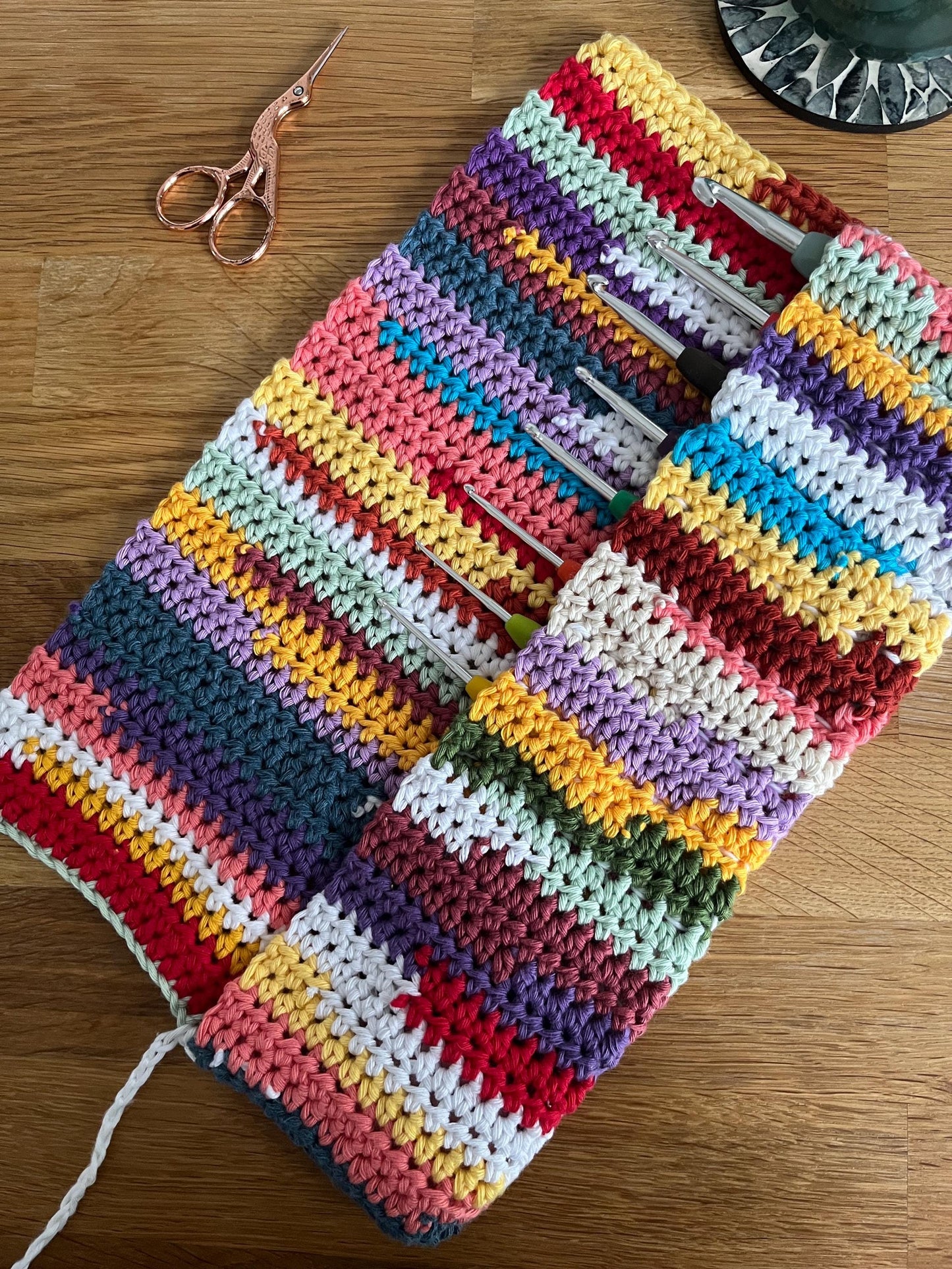 Crochet hook bag crochet pattern - downloadable PDF