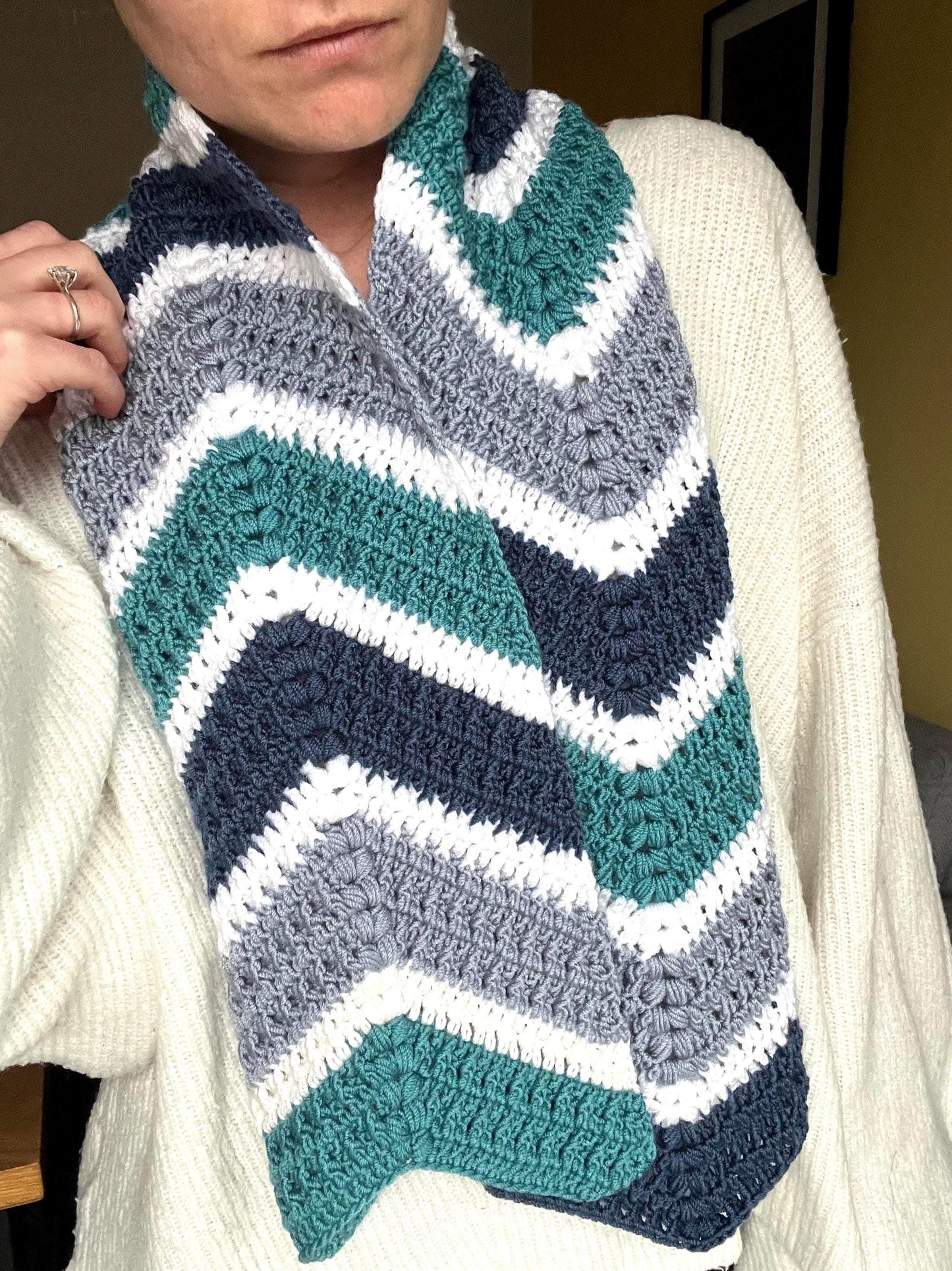 Riptide scarf crochet pattern - downloadable PDF