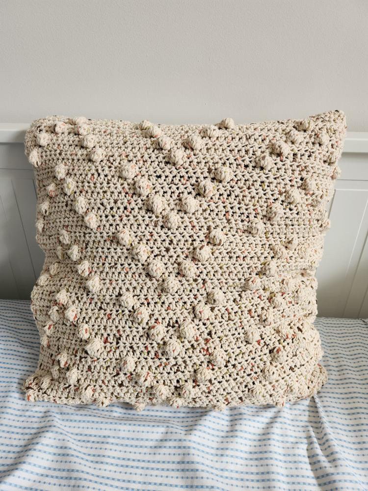 Boho cushion cover modern crochet pattern - downloadable PDF