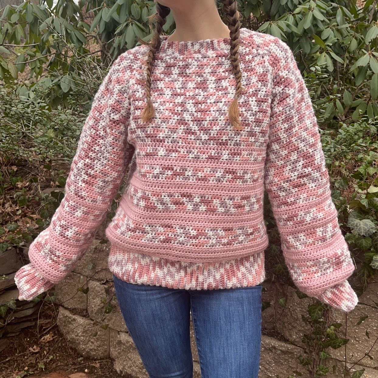 Crescendo jumper/sweater - crochet pattern - downloadable PDF