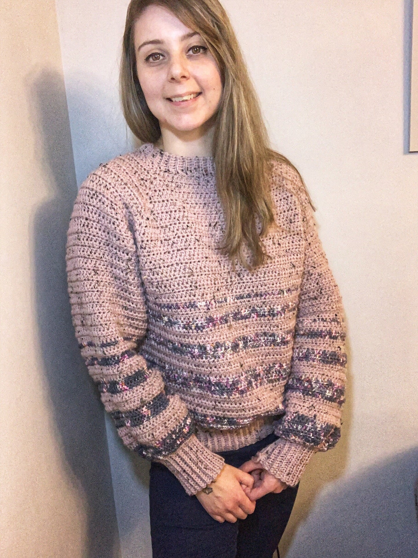 Crescendo jumper/sweater - crochet pattern - downloadable PDF