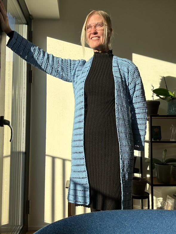 Noughts and Crosses Cardigan - crochet pattern - downloadable PDF