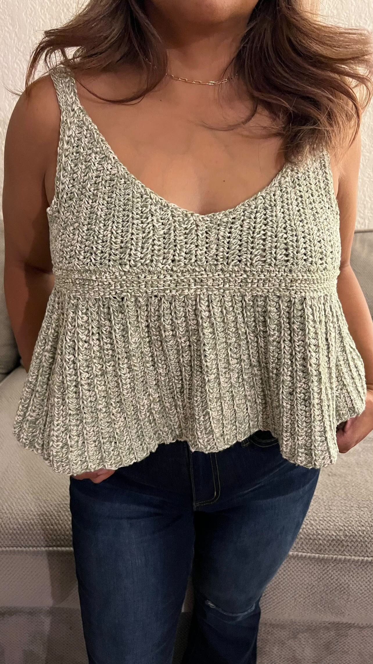 Sundae Stripes top - crochet pattern - downloadable PDF