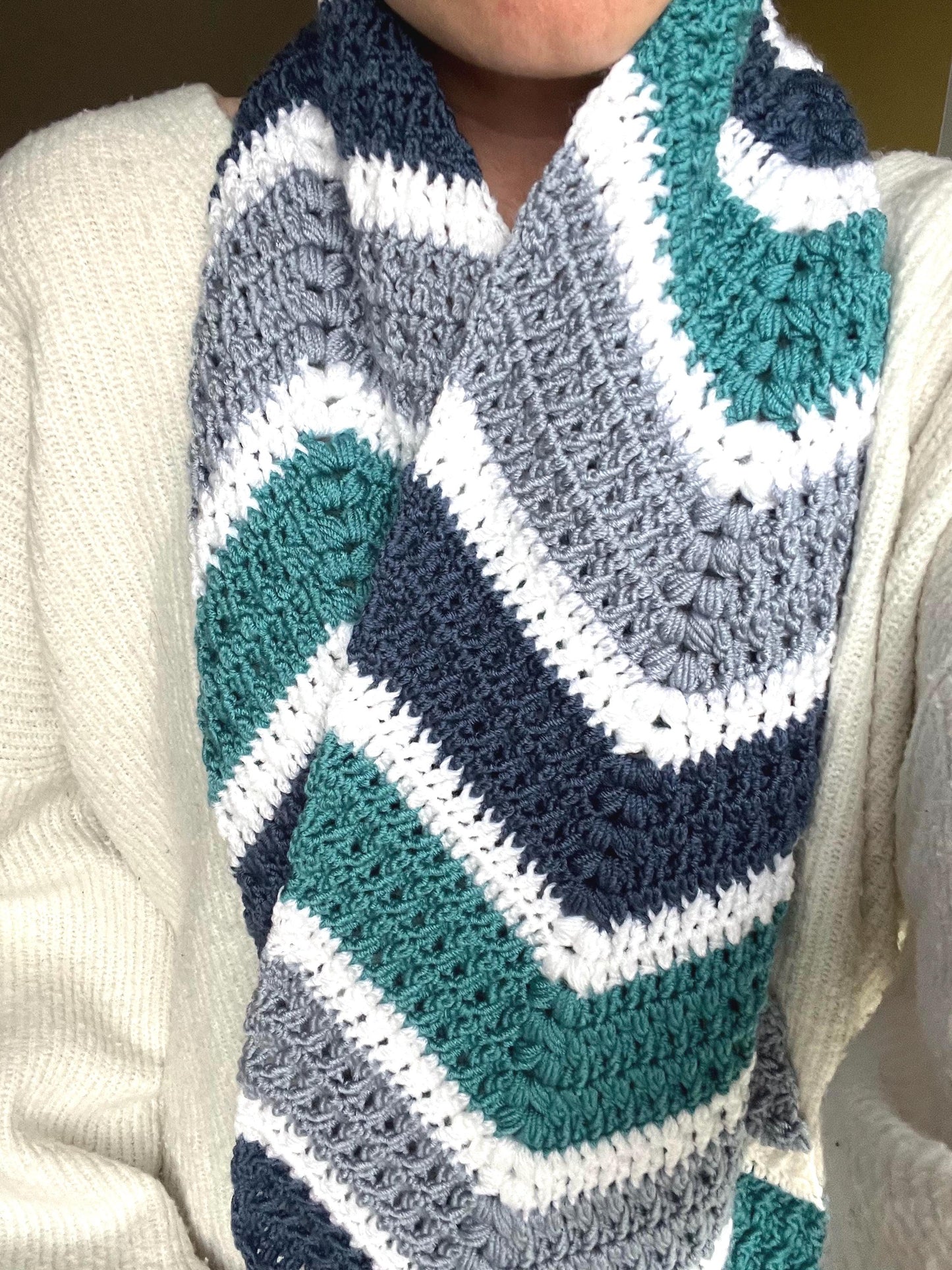 Riptide scarf crochet pattern - downloadable PDF