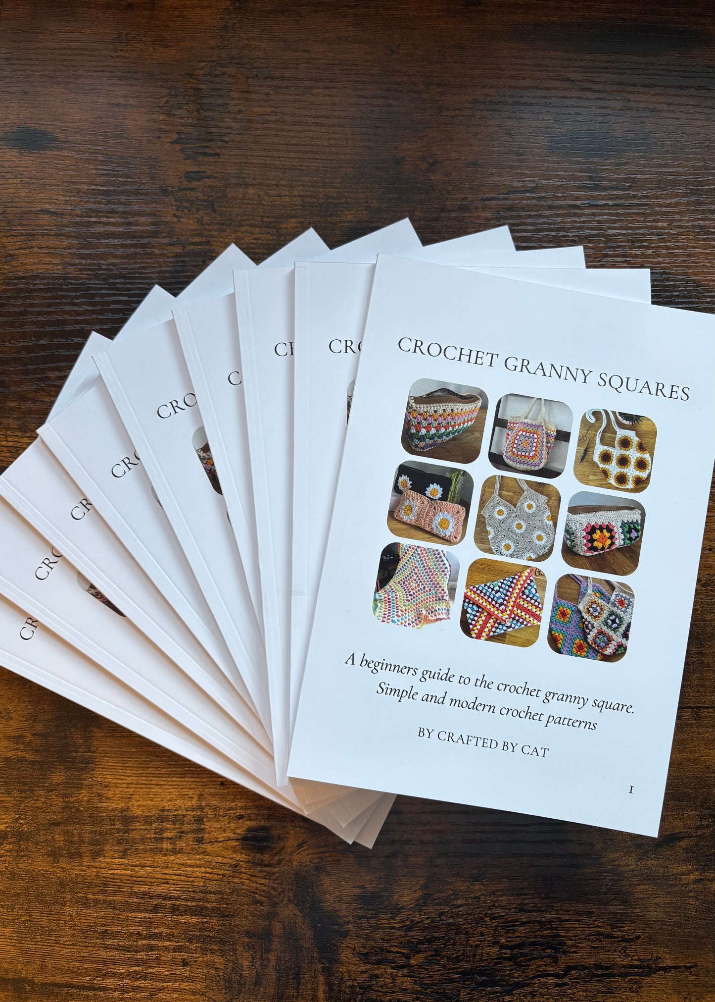 Crochet Granny Squares - pattern book - (physical copy) - 10 simple patterns