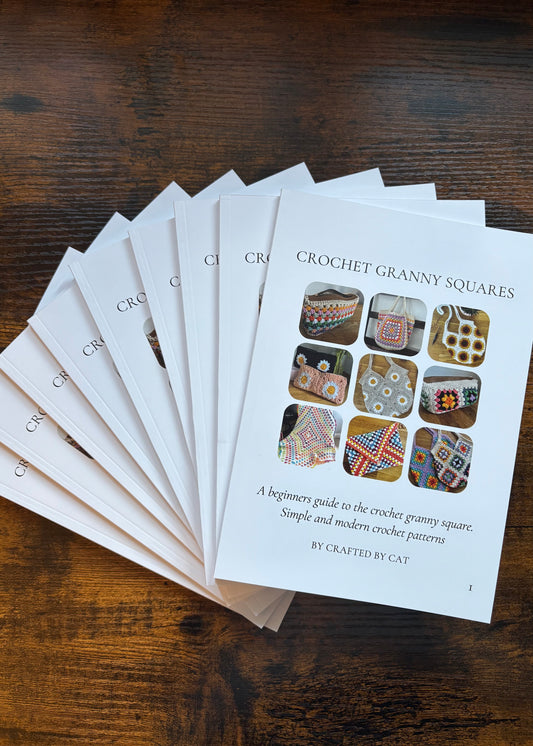 Crochet Granny Squares - pattern book - (physical copy) - 10 simple patterns