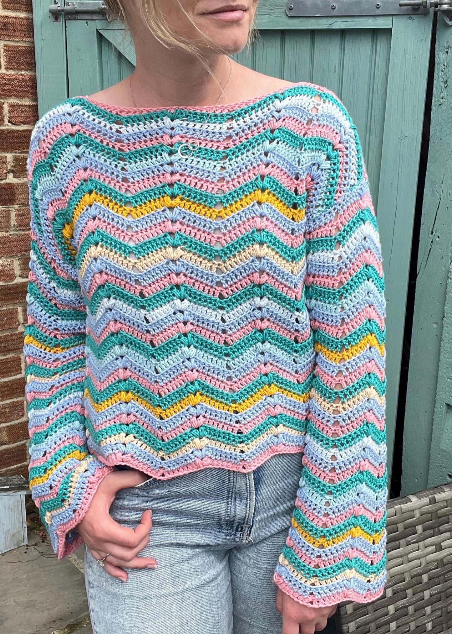 Riptide Jumper - crochet pattern - downloadable PDF