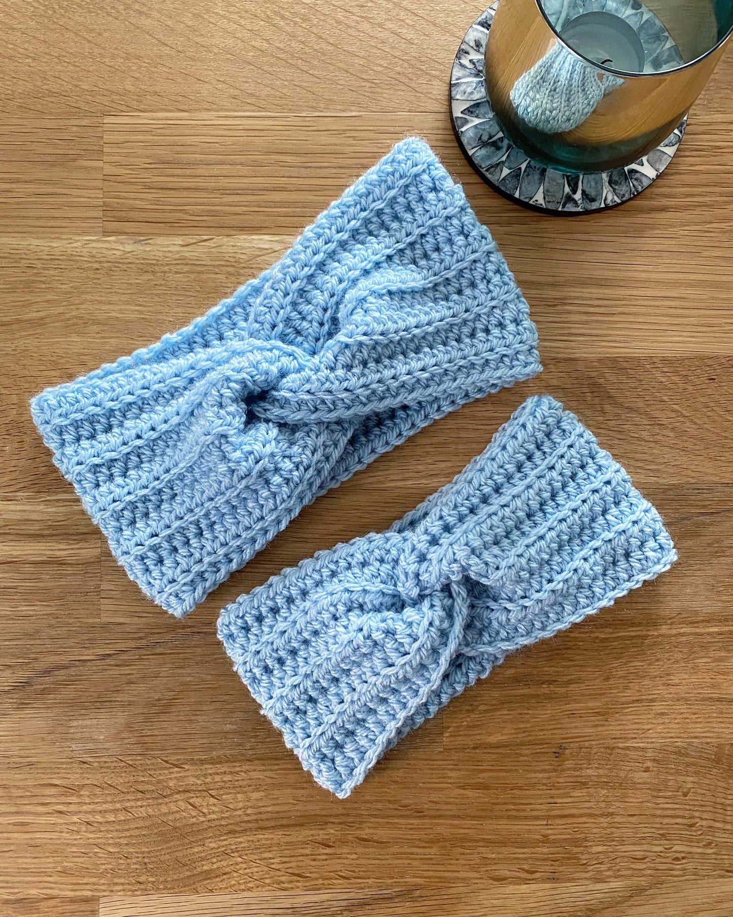 Twisted ear warmer crochet pattern - downloadable PDF