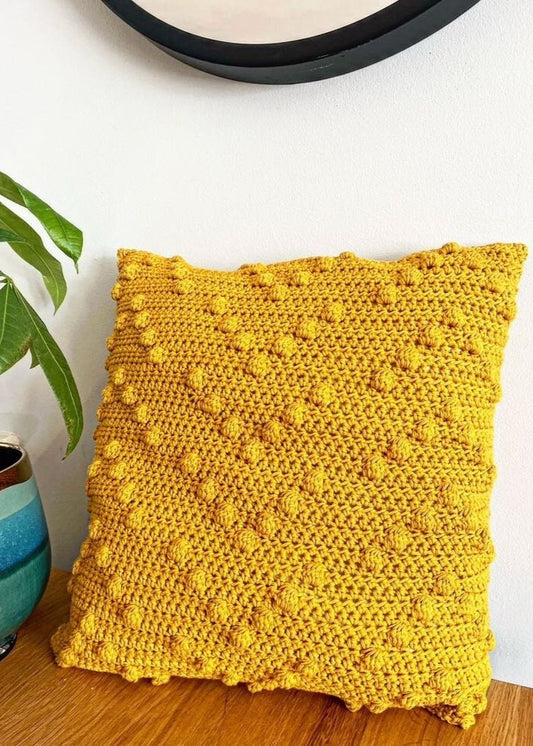 Boho cushion cover modern crochet pattern - downloadable PDF