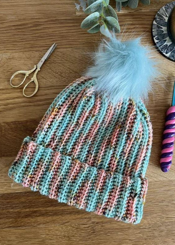 Easy Peasy Beanie Hat crochet pattern - downloadable PDF