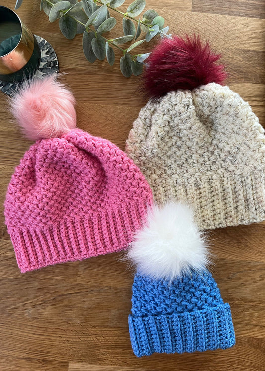 Berry Cosy Beanie crochet pattern - downloadable PDF