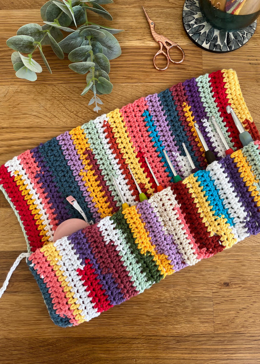 Crochet hook bag crochet pattern - downloadable PDF