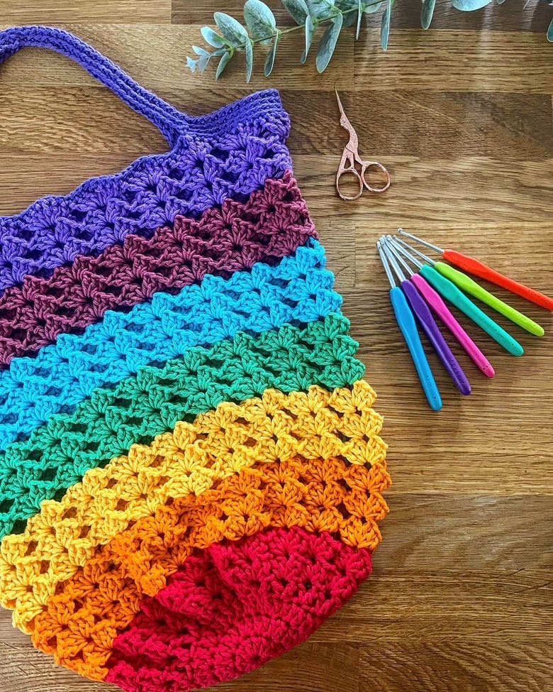 Shopper/market bag crochet pattern - downloadable PDF