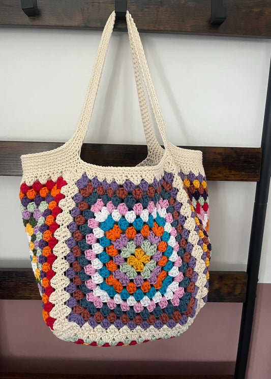 Granny Square Beach Bag