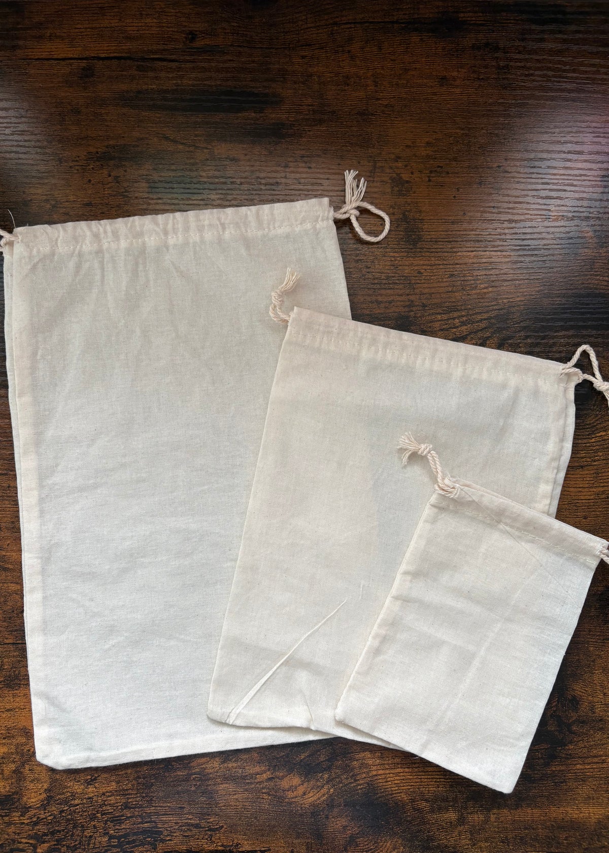 Canvas drawstring pouch