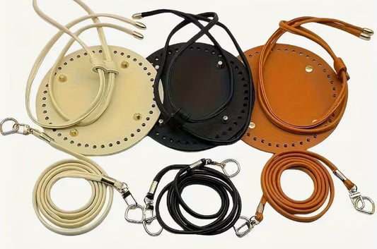 PU leather bag base and strap