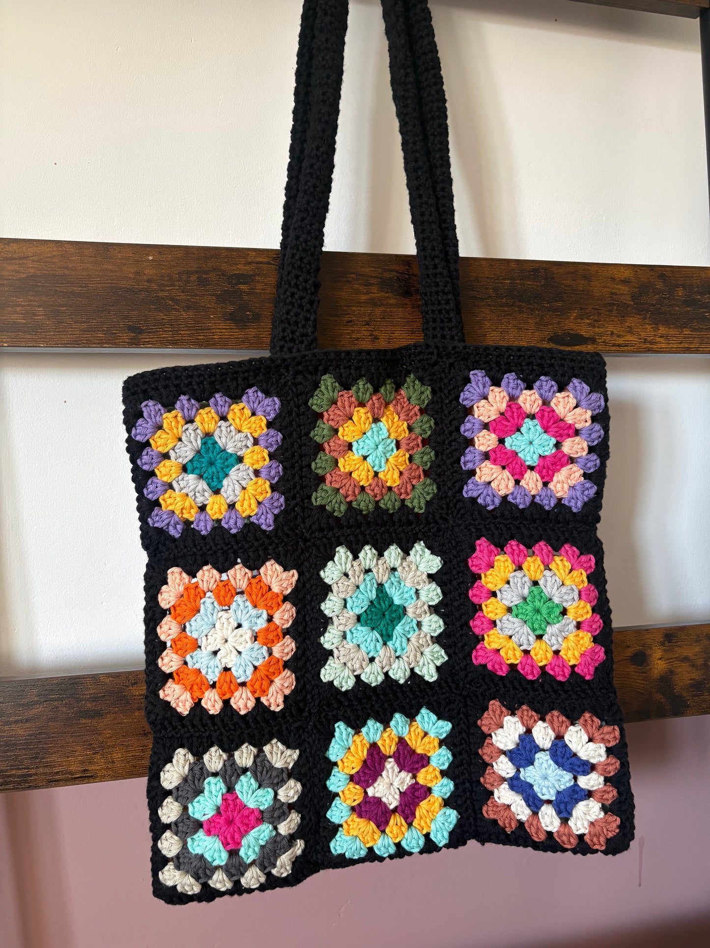 Simple Granny Square Tote Bag pattern - downloadable PDF